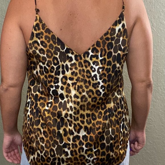 Leopard Print Lace Trim Cami - Picture 4 of 6